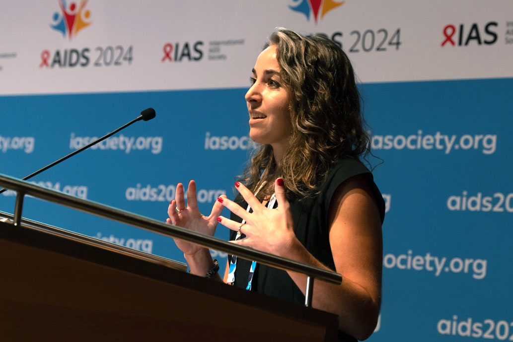 Christina Laurenzi presenting at the 10th symposium on children and adolescents with perinatal HIV exposure at AIDS 2024 Christina Laurenzi presenting at the 10th symposium on children and adolescents with perinatal HIV exposure at AIDS 2024